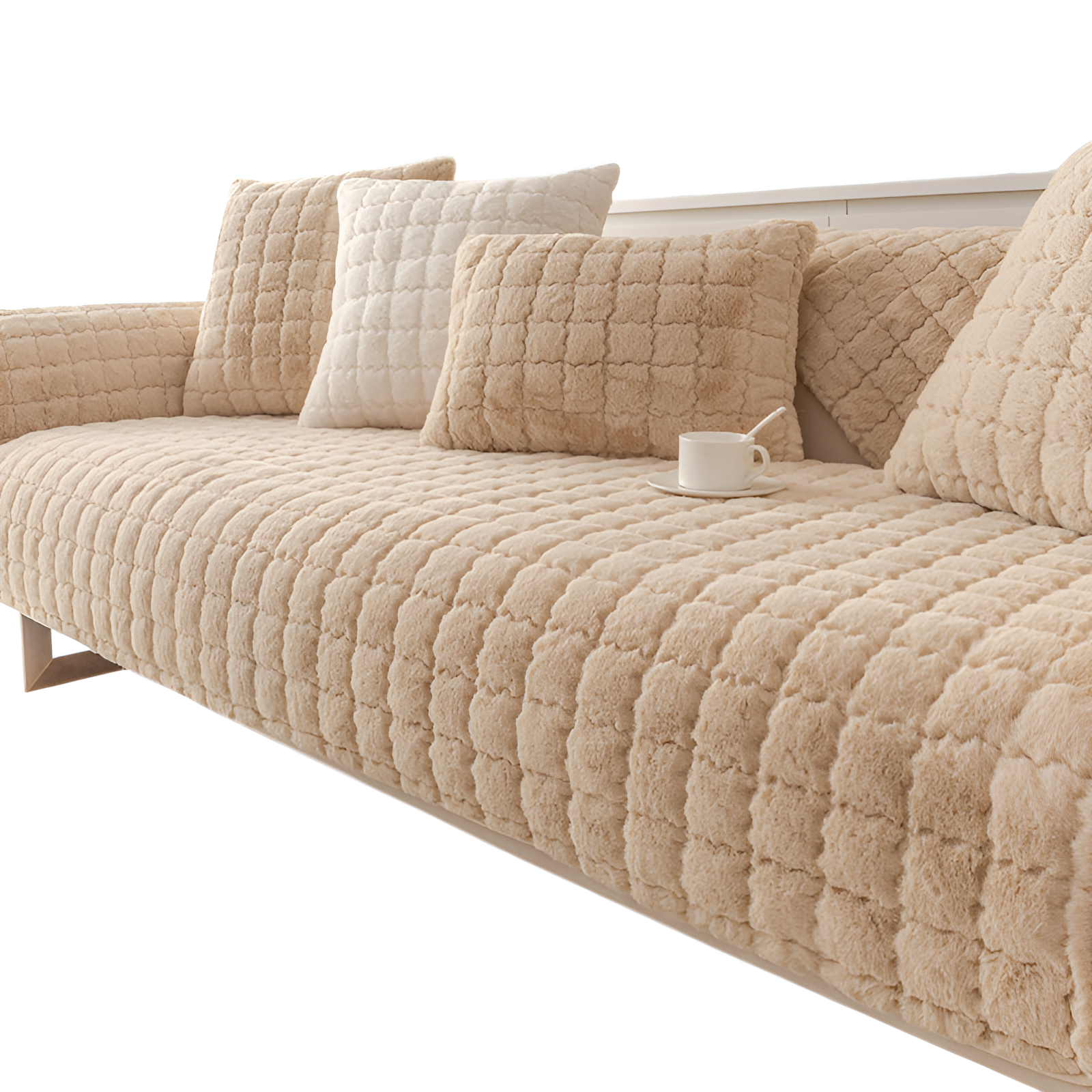 Universeller Winter Kissenbezug aus Stoff auf Sofa