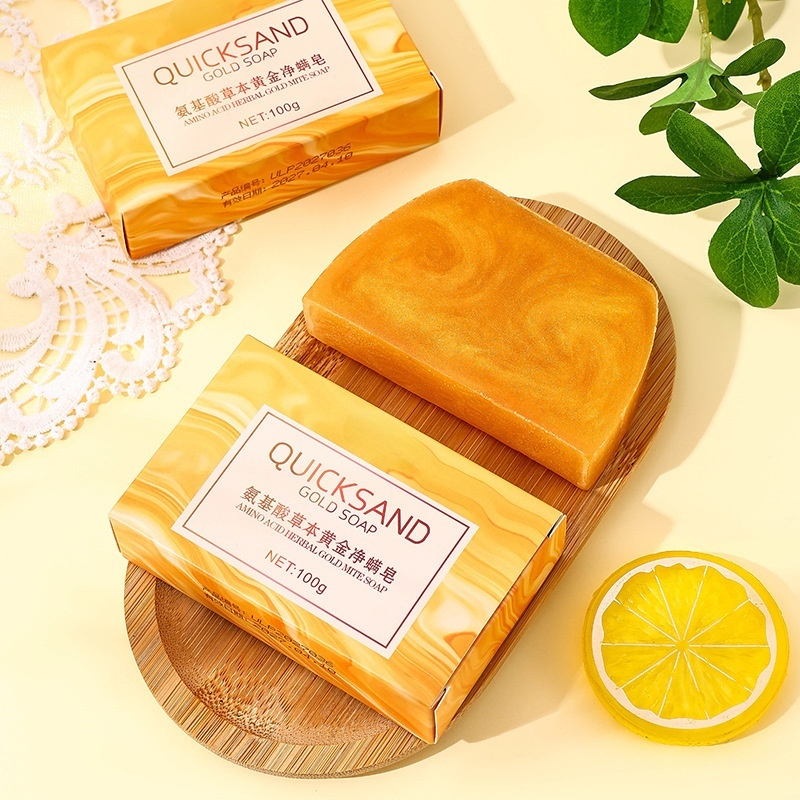 Amino Acid Handmade Perfume Gold Essential Oil Soap Gently Cleanses Without Damaging The Skin, Leaving It Smooth And Radiant