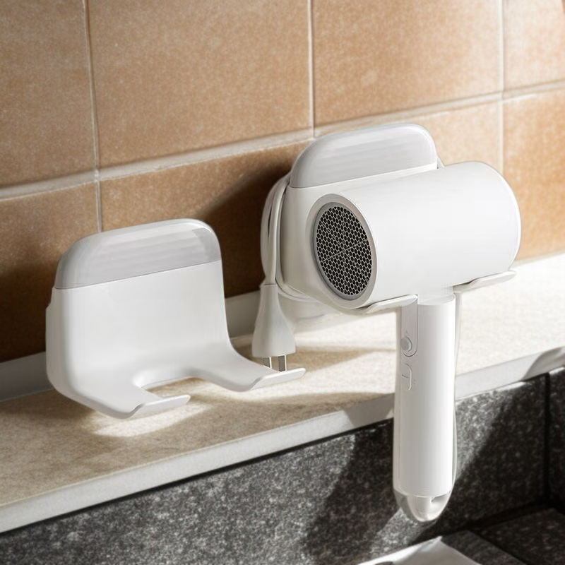 헤어드라이어와 욕실용품 수납 투인원 선반