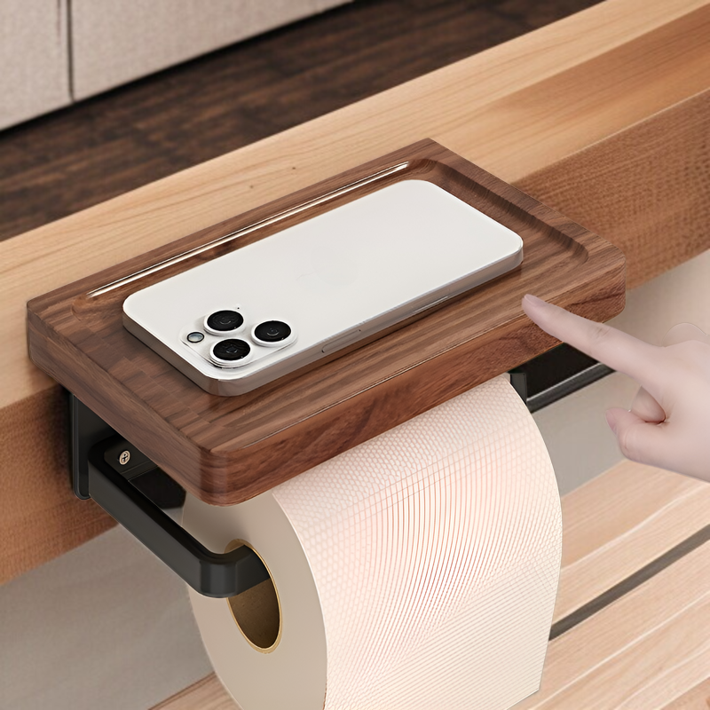 Luxury walnut wood tissue box for bathrooms