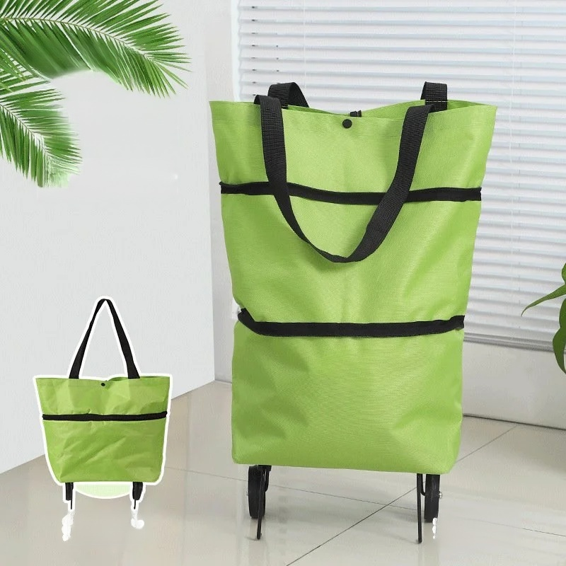 2-in-1 Klappbarer Einkaufstrolley mit Flüsterrollen (<45 dB) – Bis zu 100 kg Tragkraft – 50% Einführungsrabatt!