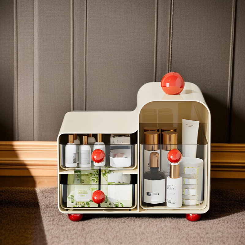 化粧品も収納可能なコンパクト収納ボックス