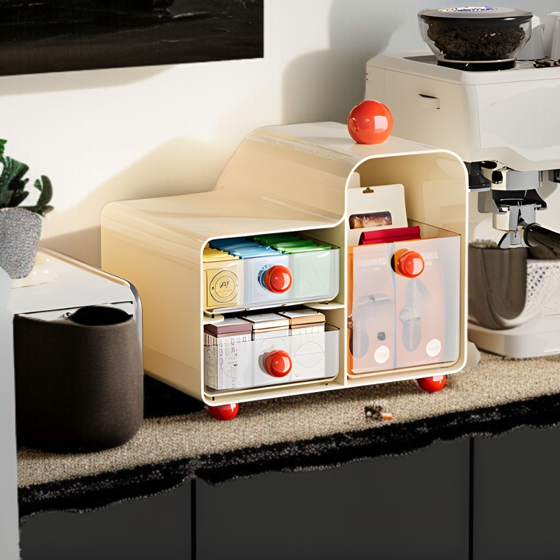 おしゃれなデザインのデスクトップ収納ボックス