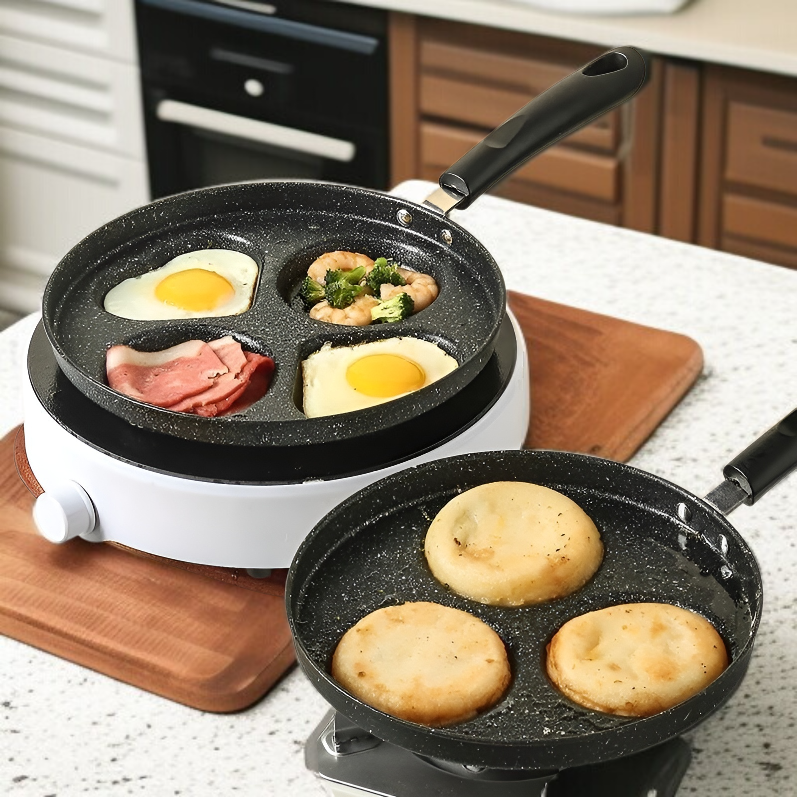 小型フライパンで作る美味しい玉子焼きとオムレツ