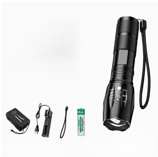 【Ultra Bright Sky Cannon】High Power Zoomable White Laser Flashlight