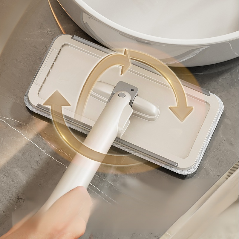 Automatic clip cloth mop for handsfree operation