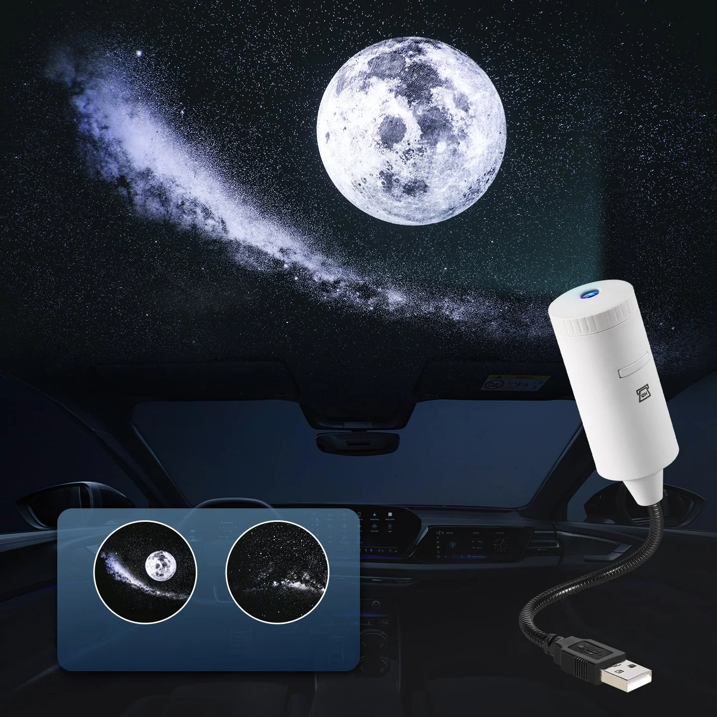 Ditch Boring Rooms ✨ Pro USB Star Projector for the Price of a Burger: Instantly Transforms into a Romantic Galaxy in 1s with Eye-Safe Protection