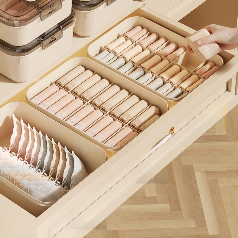 Plastic organizer for home clothing with fresh scent feature