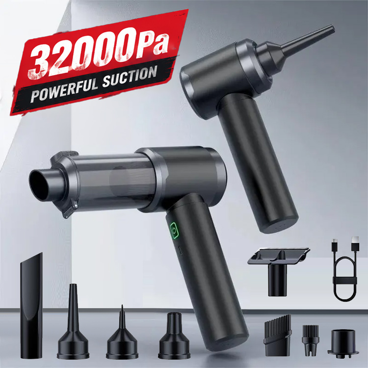 🚗 4-in-1 Akku Staubsauger |32.000 RPM Turbogebläse | Kompakt & Bürstenlos | Für Auto + Haushalt 🌪️