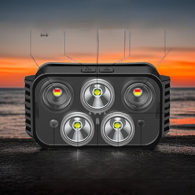 Praktischer Scheinwerfer zum Aufladen mit USB-Kabel