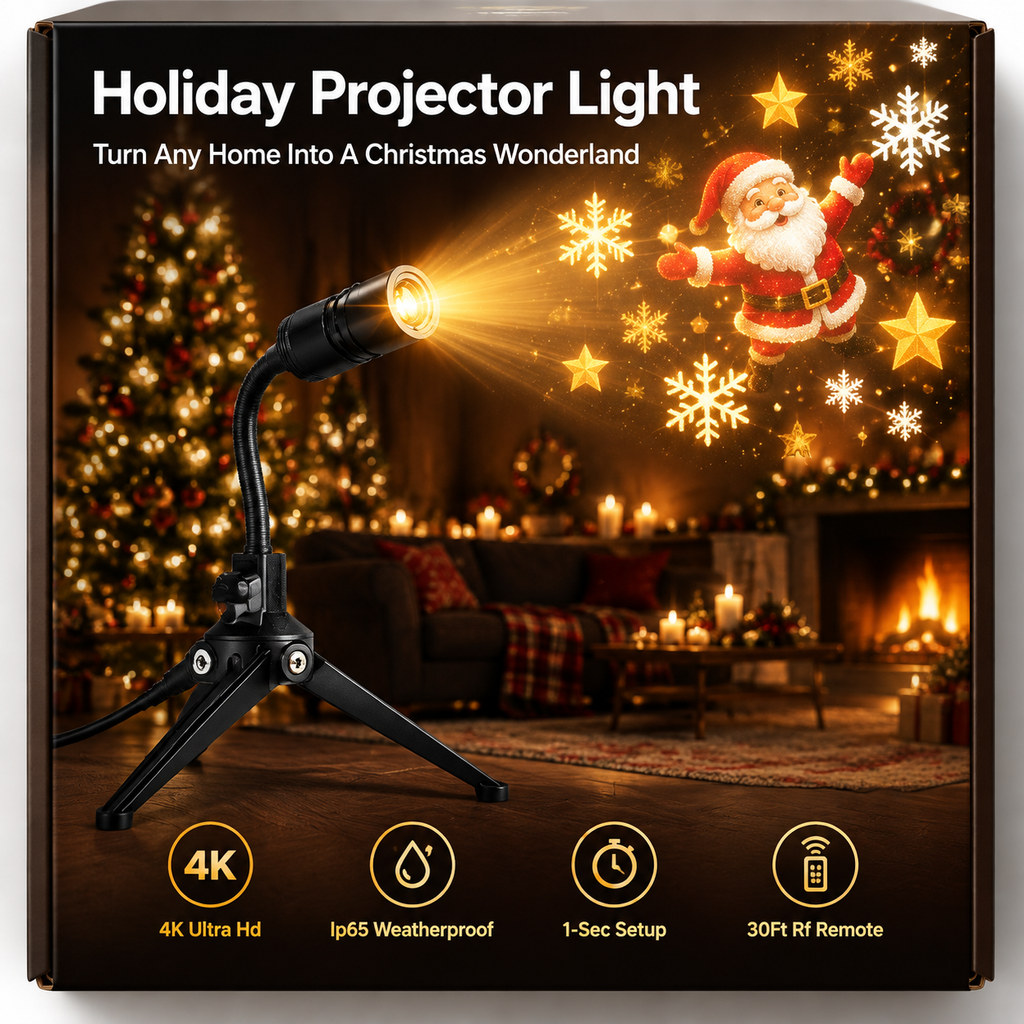 Be the Envy of the Neighborhood! North America’s Bestselling 4K Holiday Projector, 50% OFF to Light Up a Dreamy Christmas!