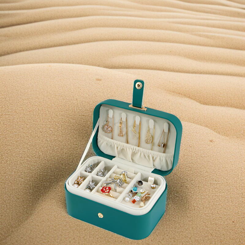 Schmuckschatulle mit sicherem Button Flip Verschluss
