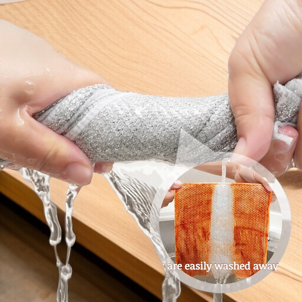 Eco-friendly coconut wipes with steel wire for deep cleaning