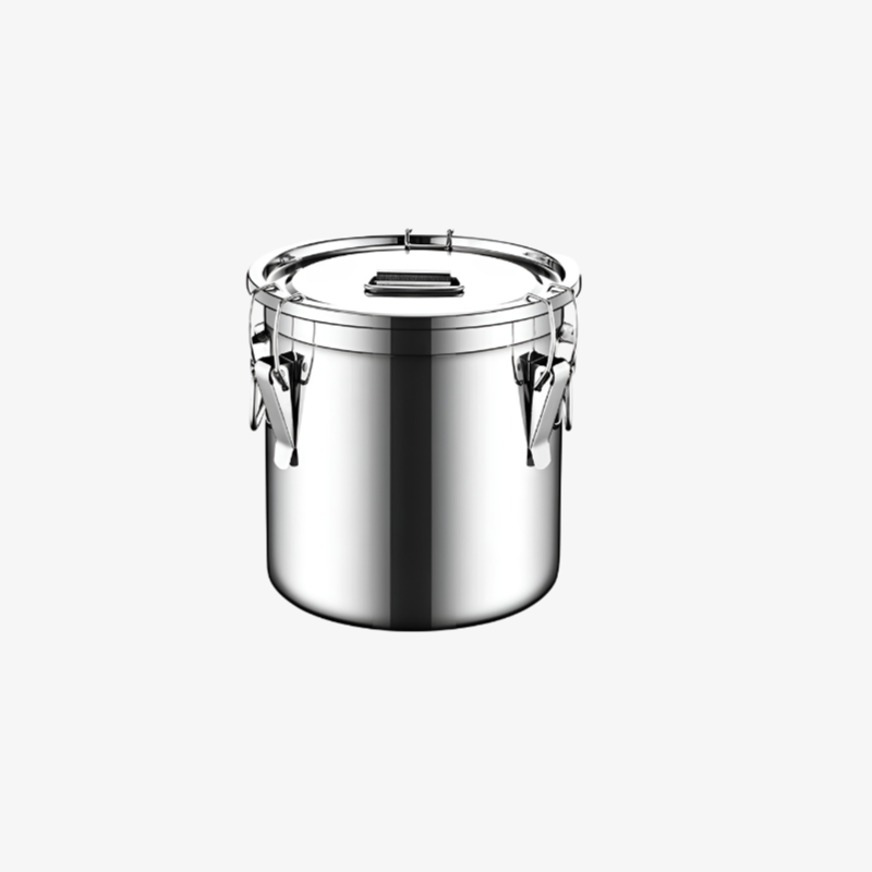 Larger capacity stainless steel kitchen canister set for grains and rice