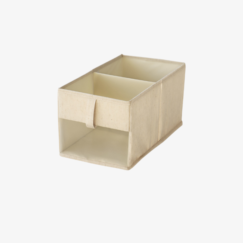 Multifunctional cotton linen storage box in wardrobe