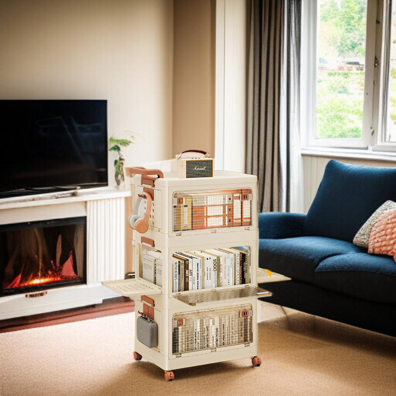 Praktischer mobiler Aufbewahrungsschrank für Snacks und Spielzeug