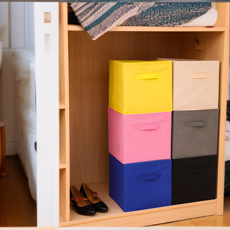 Robuste und faltbare Stoffbox für Ordnung im Schlafzimmer
