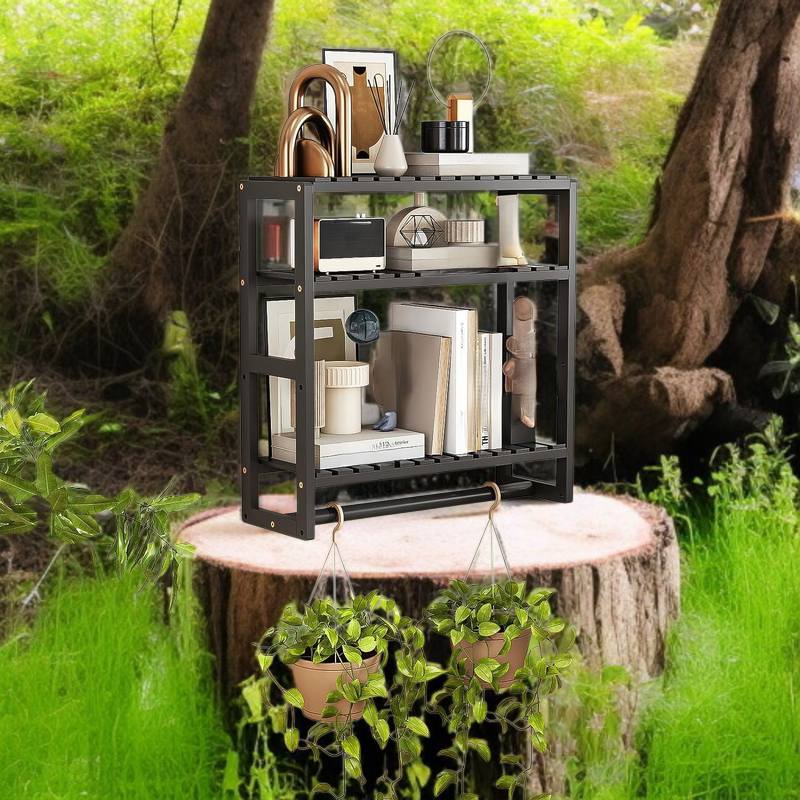 Modernes Badezimmerregal aus Massivholz