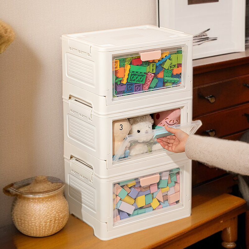 Foldable storage cabinet container for sundries