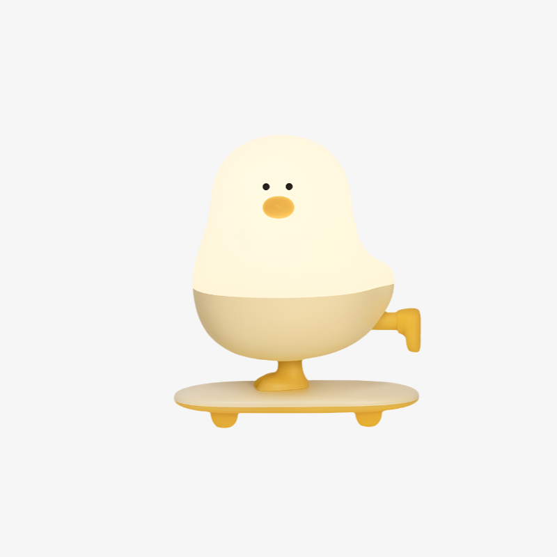 Veilleuse petit poulet créative sur table de chevet