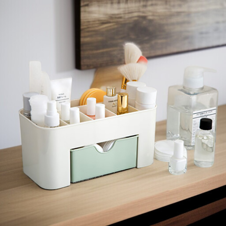 Makeup desk organizer with compartments for easy sorting