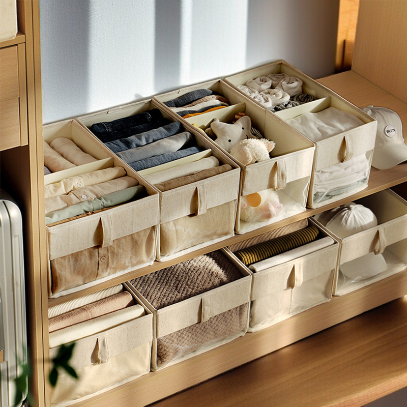 Foldable clothes organizer for closet