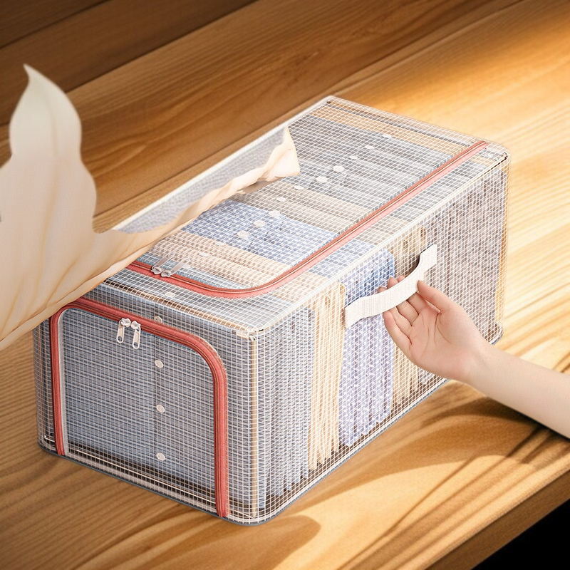 Praktische transparente Aufbewahrungsbox für Schrankorganisation