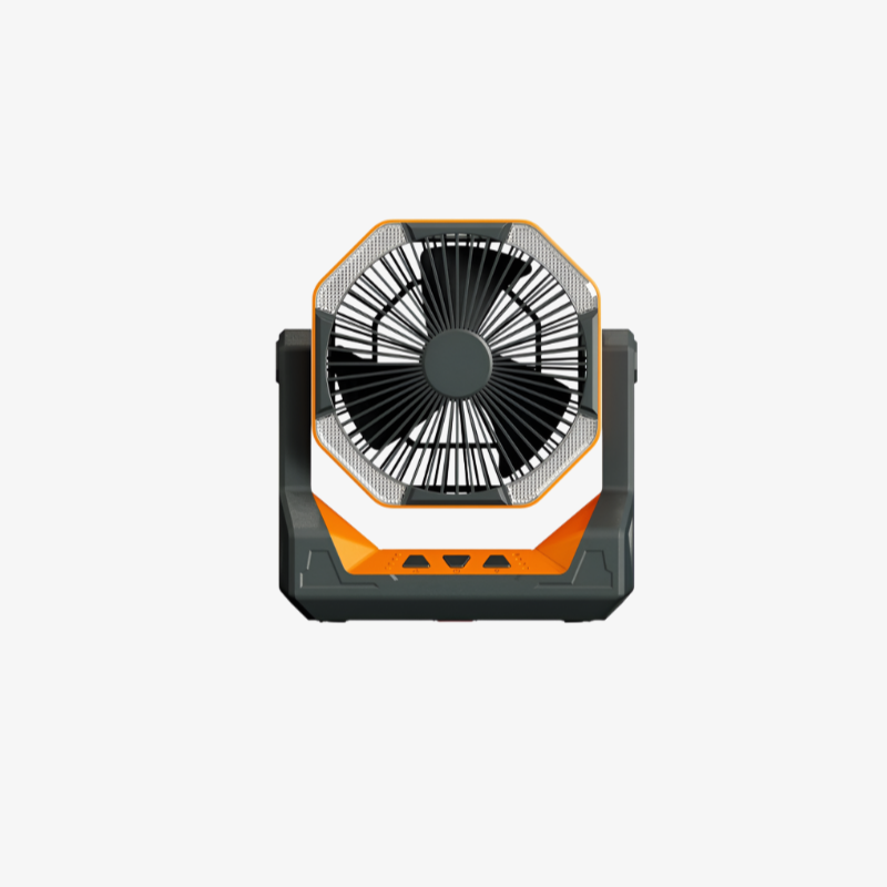 Teleskopventilator für Outdoor-Camping im Einsatz