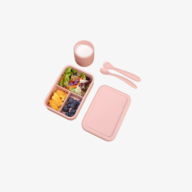 Custom BPA Free Silicone Kids Snack Food Storage Container