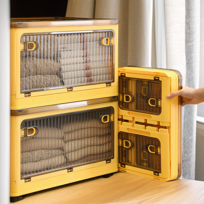 Space-saving wardrobe storage box, foldable design