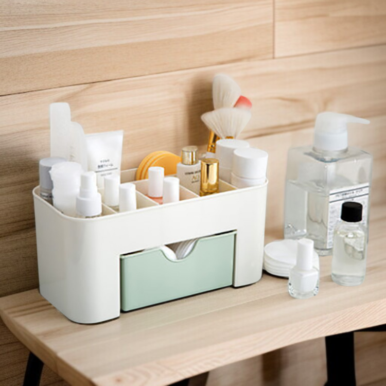 Desk organizer box for cosmetics and stationery