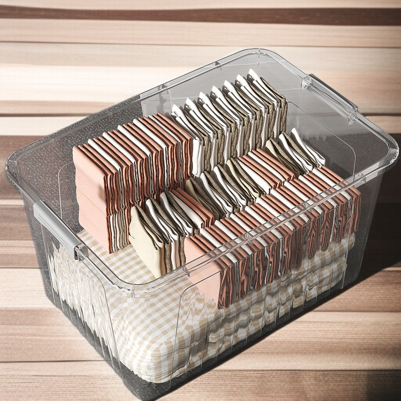 Transparent storage container for easy item identification
