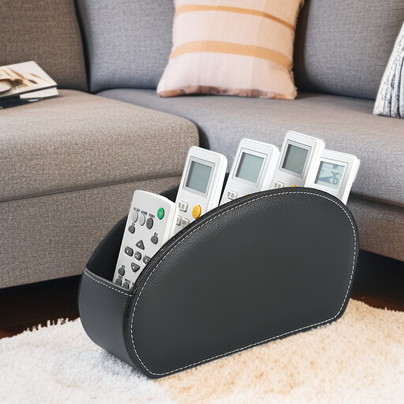 Sleek black organizer for home office use