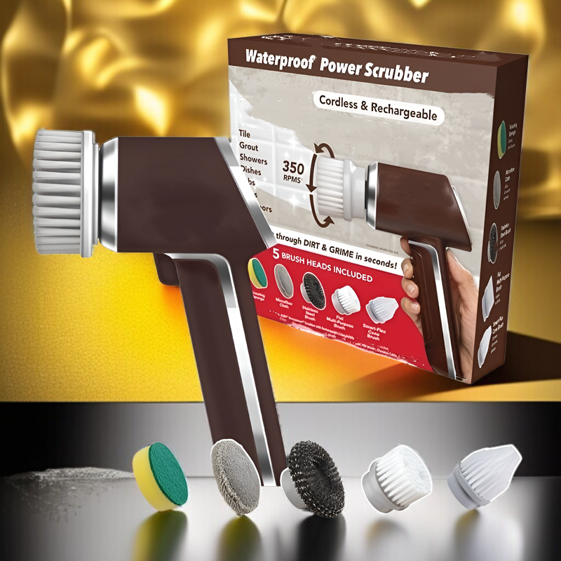 Multifunktionale kabellose Reinigungsbürste in Aktion